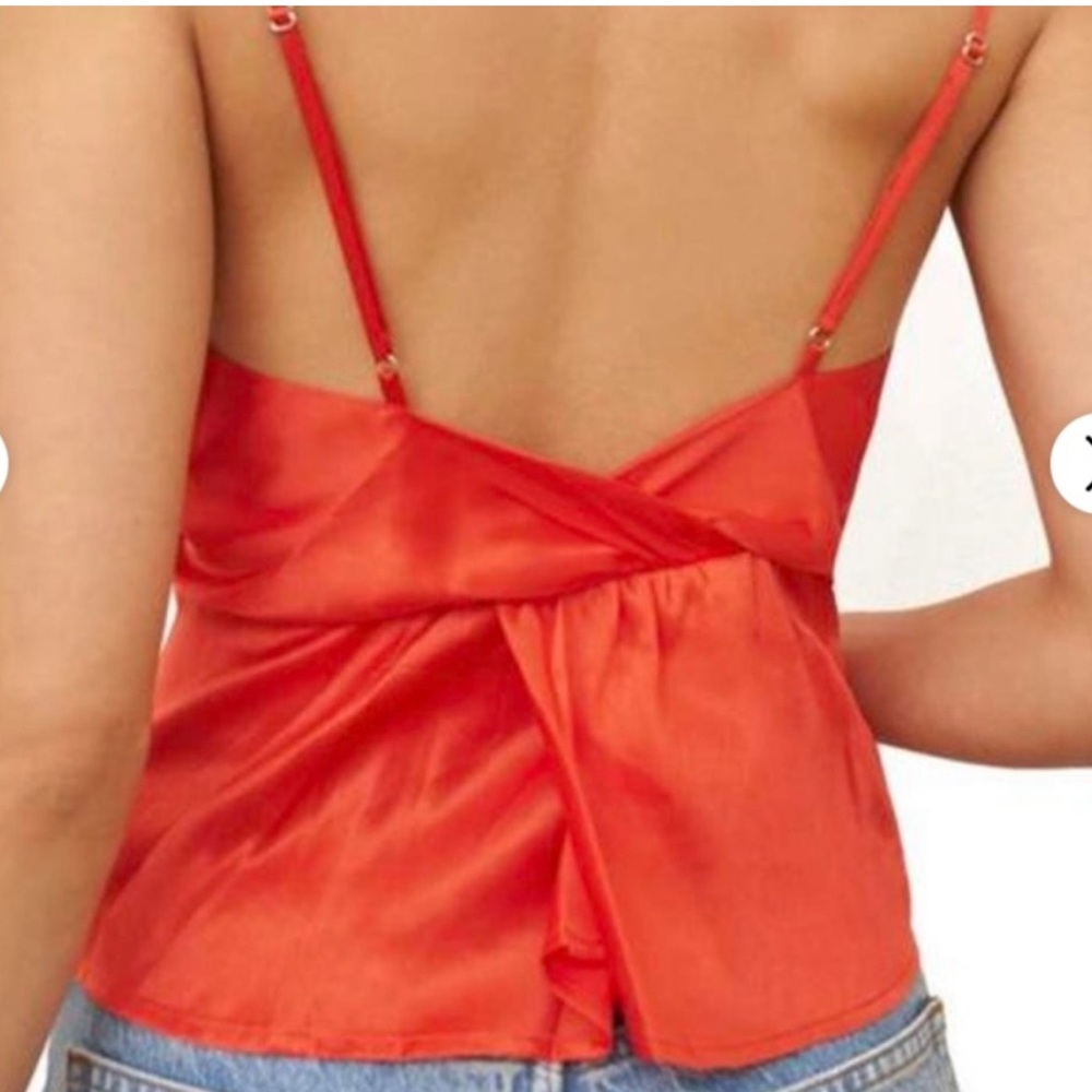 Reformation Stella Silk Tank Top Twist Back | Large NEW NWT - Picture 2 of 8